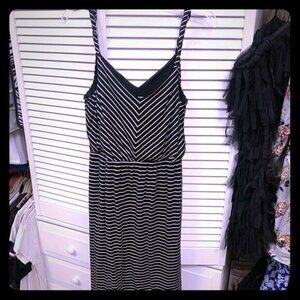Ann Taylor Loft black and white summer dress